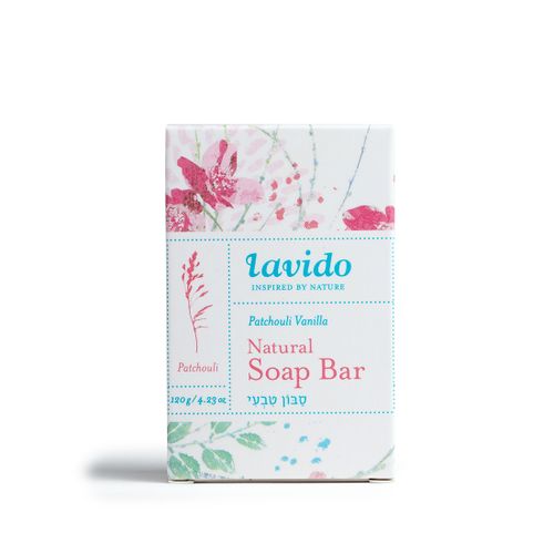 סבון טבעי פטשולי 120 גרם לבידו Natural Soap Patchouli 120 gr Lavido