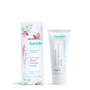 קרם ידיים ארומתרפי פטשולי וניל 70 מ"ל לבידו Nurturing Hand Cream Patchouli, Vanilla & Shea Butter 70 ml Lavido