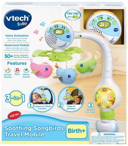 מובייל חשמלי ציפורי שיר 3 ב 1 למיטה, לעגלה ולסלקל עם חיישן הפעלה אוטומטי