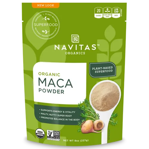 אבקת מאקה 227 גרם נביטאס Maca Raw Powder 227 gr Navitas