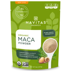 אבקת מאקה 227 גרם נביטאס Maca Raw Powder 227 gr Navitas