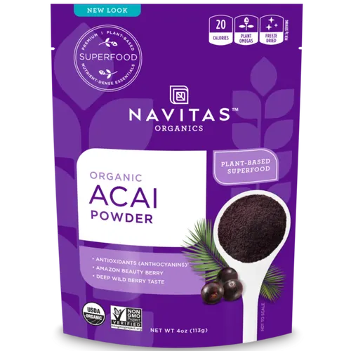 אבקת אסאי 113 גרם נביטאס Acai Powder 113 gr Navitas