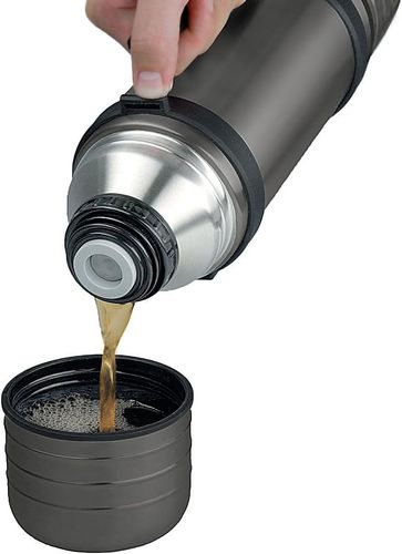 תרמוס לשתיה חמה איזוסטיל 1 ליטר + 2 כוסות של ISOSTEEL  שומר חום 24 שעות