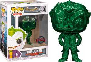 EXC Batman: Arkham Asylum - The Joker Green Chrome Pop Funko