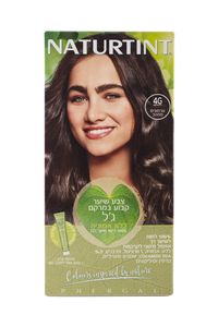 צבע לשיער ערמונים מוזהב 165 מ"ל נטורטינט Permanent Hair Color 4G 165 ml Naturint