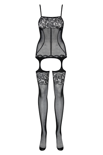 גרביון גוף שחור Bodystocking מבית Obsessive