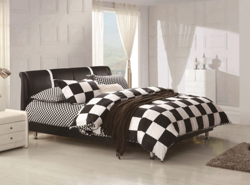 סט מצעים יחיד 100% כותנה סאטן Black & White 29