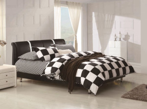 סט מצעים יחיד 100% כותנה סאטן Black & White 29