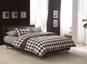 סט מצעים יחיד 100% כותנה סאטן Black & White 33