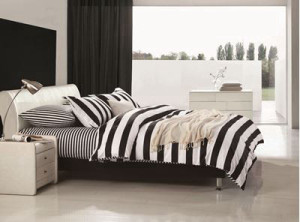 סט מצעים זוגי 100% כותנה סאטן Black & White 32