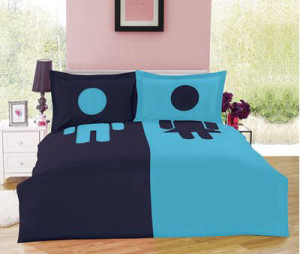 סט מצעים זוגי סאטן אל קמט SHE & HE 52