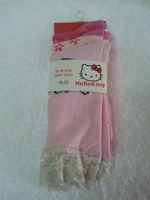 שלישיית גרביים עד הברך בנות HELLO KITTY