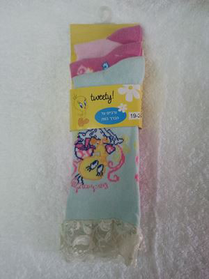 שלישיית גרביים עד הברך בנות TWEETY