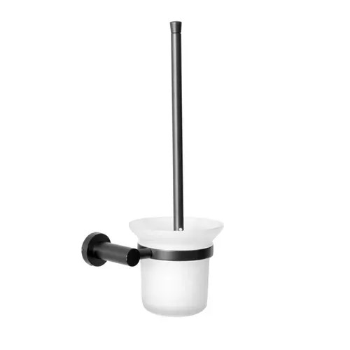 מחזיק מברשת אסלה AM28 בצבע שחור בעיצוב נקי ומינימליסטי.