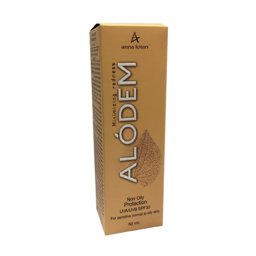 קרם הגנה דל שומן לעור רגיש Non Oily Protection SPF30 סדרת אלאודם אנה לוטן - 50 מ