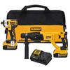 סט פטישון ואימפקט 20V כולל 2 סוללות 5 DeWALT AH