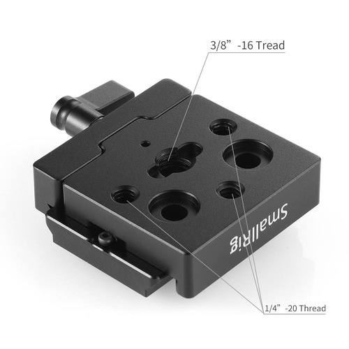 2280SmallRig תופסן בשילוב פלטה לשיחרור מהיר (ARCA-TYPE COMPATIBLE)