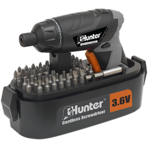 מברגון נטען HUNTER 100311-016 3.6V עם 53 אביזרים