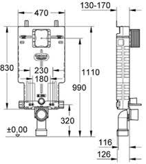 מיכל הדחה סמוי GROHE 38643001 + לחצן הפעלה