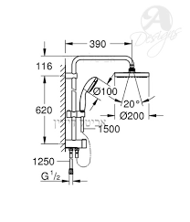 מוט פינוק גרוהה 27389002 GROHE