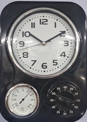 שעון קיר למטבח עם טיימר וטמפרטורה