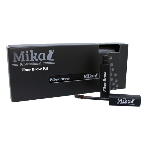 פתיתי גבה מסקרה לגבות עם סיבים - Mika Professional 