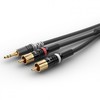 HBP-3SC2-0090 כבל איכותי RCA מיני סטריאו לשני RCA תוצרת SOMMER גרמניה AUX 
