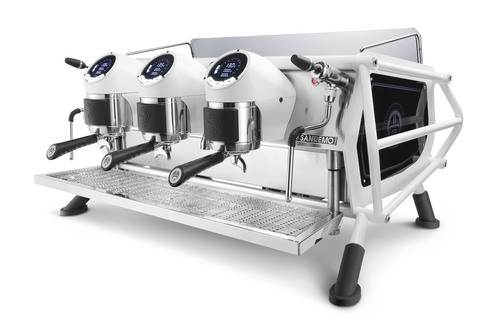 מכונת קפה מקצועית Sanremo - Cafe' Racer כחול לבן
