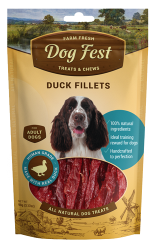 חטיף לכלב פילה ברווז 90 גר' dog fest