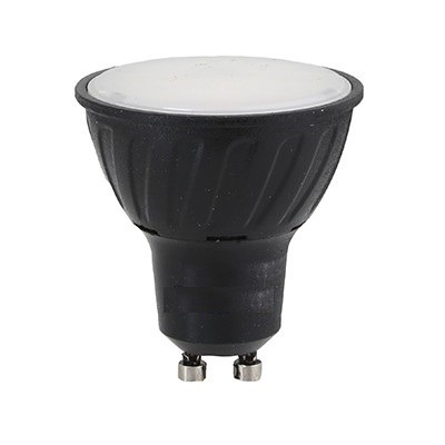 נורת לד 230V 8W GU10 צבע שחור גוון אור צהוב או לבן לבחירה 
