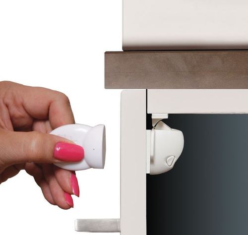 F856 - מג לוק 'ללא קדיחה' 2 מנעולים + מפתח