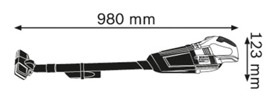 גוף שואב אבק נטען 18V דגם GAS 18V-LI תוצרת BOSCH
