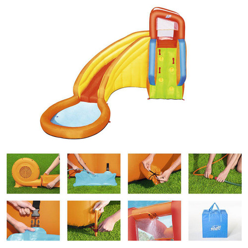 פארק מים מתנפח ביתי עם מגלשה וקיר טיפוס BESTWAY SPLASH TOWER 53347