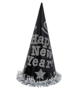כובע פרנזים קונוס שנה אזרחית Happy New Year ענק