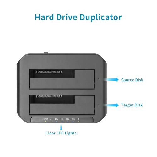 תחנת עגינה ומשכפל 2 דיסקים קשיחים UNITEK USB3.0 TO Dual SATA 6G Docking Station Y-3032