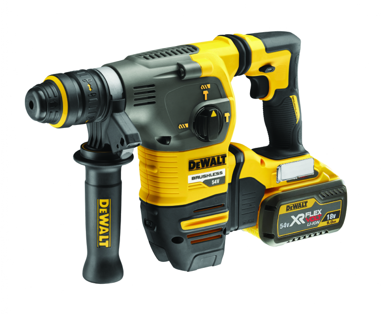 פטישון נטען 54V 3.5J + תפסנית DEWALT DCH334X2