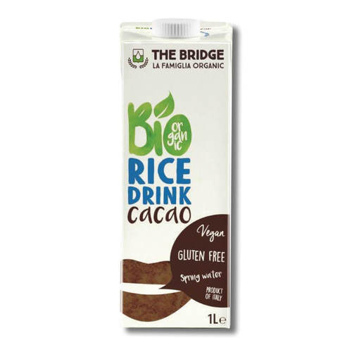 משקה אורז אורגני - שוקו 1 ליטר דה ברידג' Organic Rice Drink - Chocolate 1L The Bridge