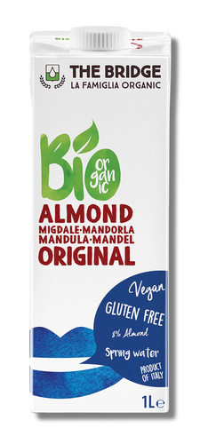 משקה שקדים אורגני 1 ליטר דה ברידג' Organic Almond Drink 1L The Bridge