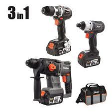 סט פטישון +ממברגה  +אמפקט HUNTER 18V 3.0Ah  bl 
