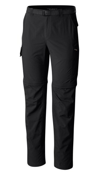 מכנסי טיולים מתקצרים לגברים שחור Columbia - Silver Ridge