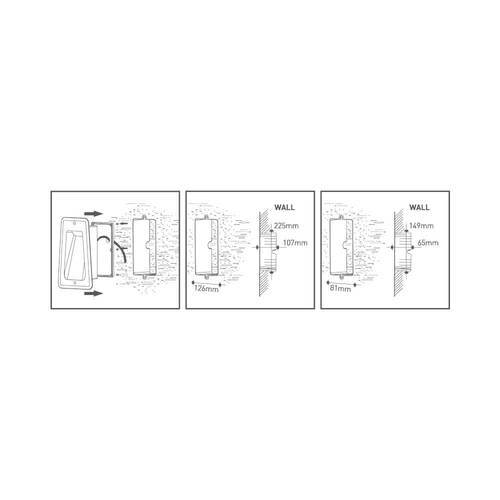 שקוע חומה שחור/אפור WALL-S 3W