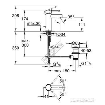 ברז פרח לכיור רחצה סדרת אסנס   32898001 GROHE
