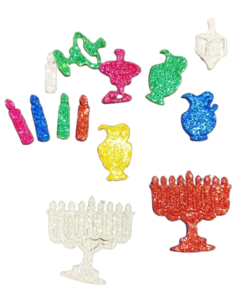 מדבקות סול נצנצים סמלי חג חנוכה