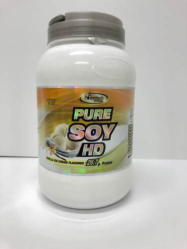 אבקת חלבון סויה PURE SOY HD וניל 700 גרם פאוורטק Pure Soy Protein Vanilla Ice Cream SOY HD 700 gr Powertech Nutrition