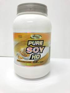 אבקת חלבון סויה PURE SOY HD בננה 700 גרם פאוורטק Pure Soy Protein Banana SOY HD 700 gr Powertech Nutrition
