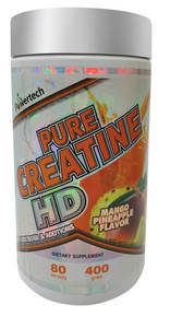 פיור HD קריאטין טעם מנגו אננס 400 גרם פאוורטק Pure HD Creatine Mango Pineapple Flavored 400 gr Powertech Nutrition