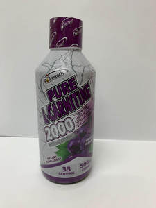 פיור אל קרניטין 2000 טעם ענבים 500 מ"ל פאוורטק Pure L-Carnitine 2000 Powertech Nutrition