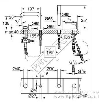 ערכה חיצונית לסט מדופן   GROHE 19578001 מסדרת אסנס