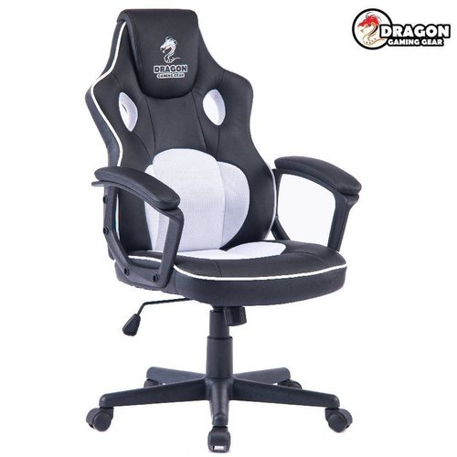 מושב גיימרים Dragon Combat Chair לבן שחור