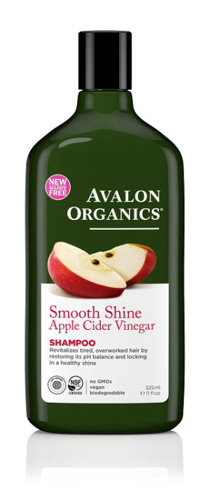 שמפו חומץ תפוחים 325 מ"ל אבלון אורגניקס Smooth Shine Apple Cider Vinegar Shampoo 325 ml Avalon Organics